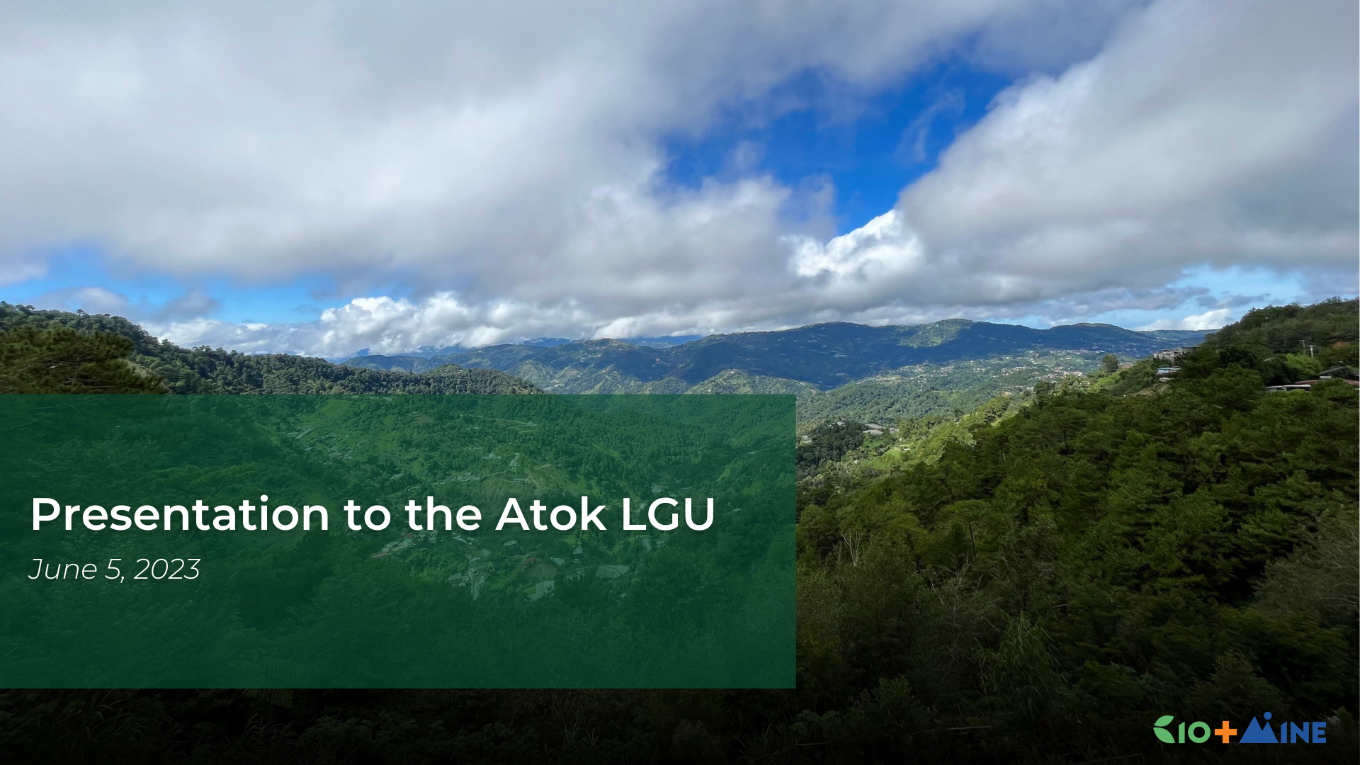 Presentation to the Atok LGU